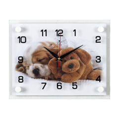 Часы настенные 2026-309 "Щенок и плюшевый мишка"