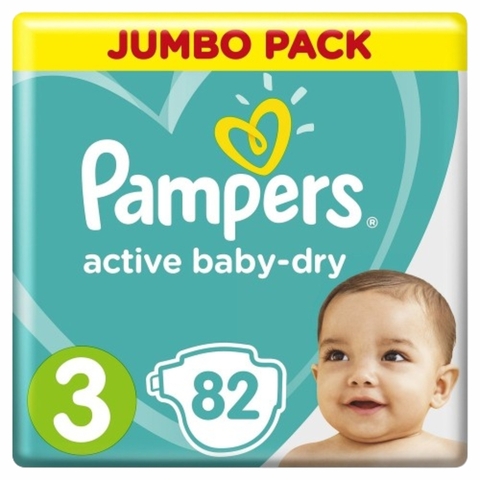 Подгузники PAMPERS Activ Baby Midi Джамбо 82 шт РОССИЯ