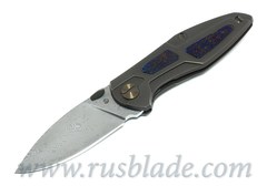 Cheburkov Toucan Custom Damascus Folding Knife 