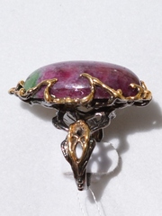 Мелани (серебряное кольцо с позолотой)