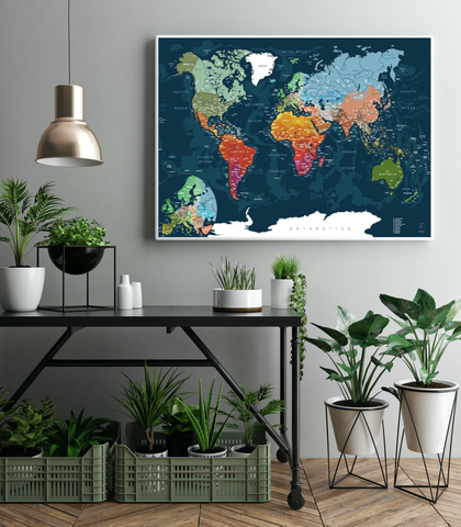AFI DESIGN Скретч-карта мира Green A1, 84 × 60 см