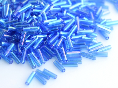 Стеклярус 6мм Миюки, 0261 Light Sapphire AB
