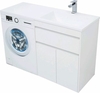Aquanet 239216 Тумбас раковиной Токио 130 R напольная 1 ящик 2 фасада цвет белый глянец (239216)