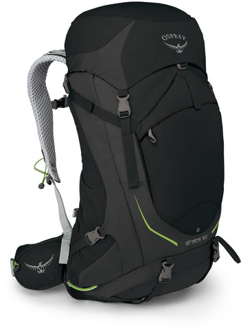 Картинка рюкзак туристический Osprey Stratos 50 Black - 1