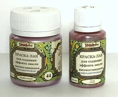 Краска-лак SMAR для создания эффекта эмали, Перламутровая. Цвет №44 Легкий розовый