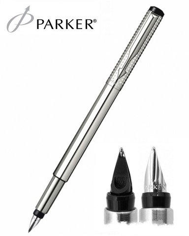 Ручка перьевая Parker Vector Premium F181 Shiny SS Chiseled, F (S0908730)