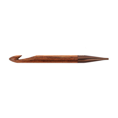 Крючок для вязания тунисский, съемный "Ginger"3мм, ламинированная береза, коричневый