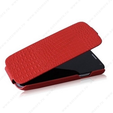Чехол-флип Borofone для Samsung Galaxy S4 i9500/ i9505 - Borofone Crocodile Leather case Red