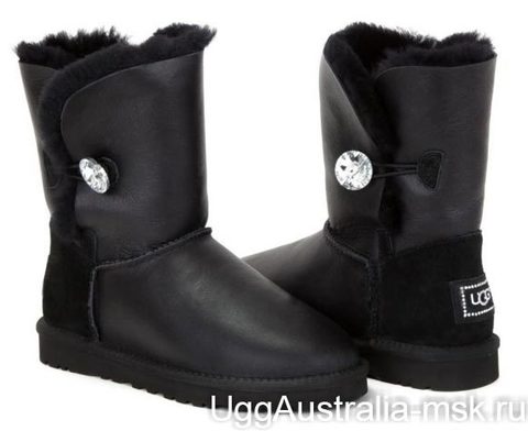 Ugg Bailey Button Bling Metallic Black