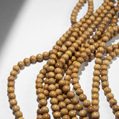 Сандал натуральный, бусины в форме шара, 8,2мм