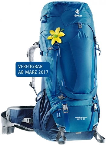 Картинка рюкзак туристический Deuter Aircontact Pro 55+15 SL Ocean-Midnight - 1