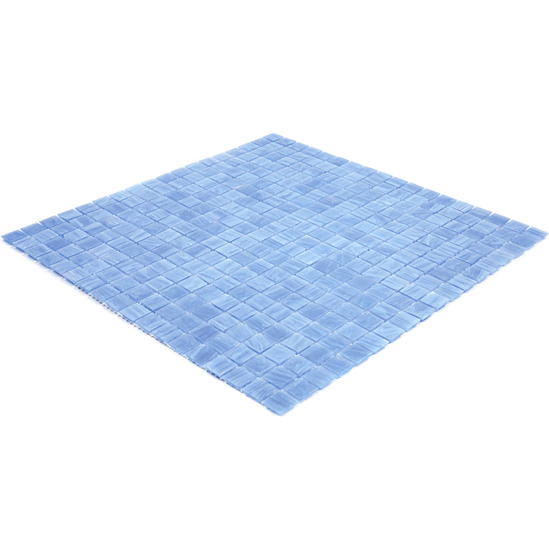ME22 Мозаика одноцветная чип 15 стекло Alma Mono Color голубой квадрат глянцевый
