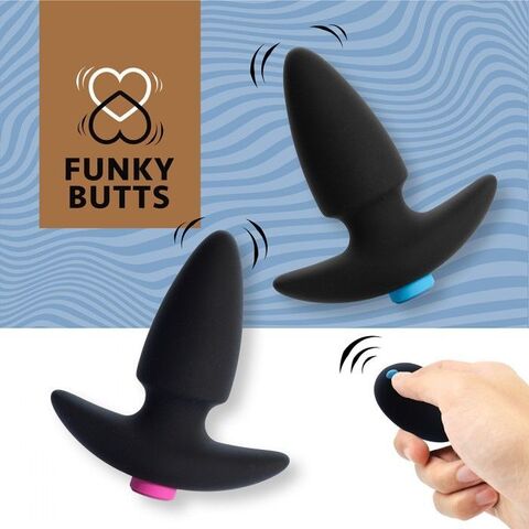 Набор из двух черных анальных плагов для пары FunkyButts - FeelzToys FLZ-E28192