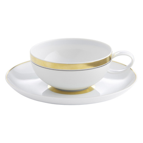 Чашка чайная с блюдцем 400мл Vista Alegre Домо Золотой