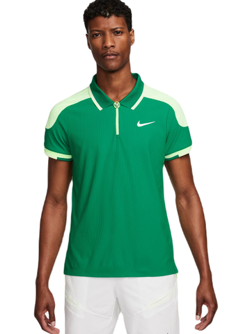 Теннисное поло Nike Court Slam Dri-Fit ADV Tennis Polo - malachite/barely volt/coconut milk/white