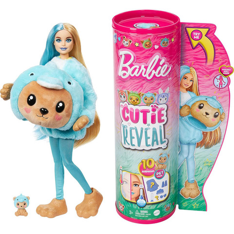Барби Cutie Reveal Мишка как Дельфин Костюмированная Серия с 10 Сюрпризами
