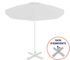 Зонт пляжный со стационарной базой Kiwi Clips&Base, Ø250 см, белый