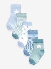 Носки для малышей Next 502-763, 5 шт., Синий, Зеленый