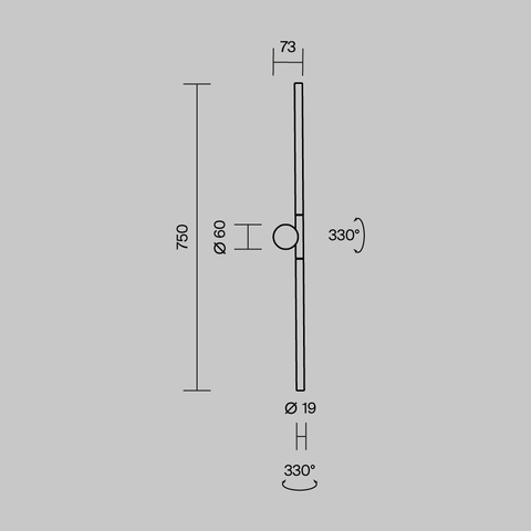 Настенный светодиодный светильник Maytoni Rotera MOD432WL-L9B3K