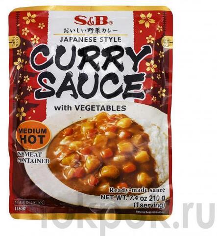 Соус карри овощной среднеострый S&B Curry Sauce Medium Hot