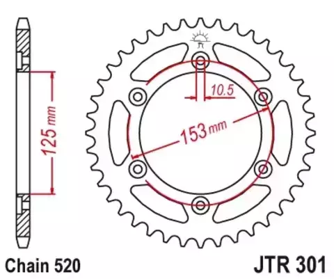 Звезда ведомая JTR301 48