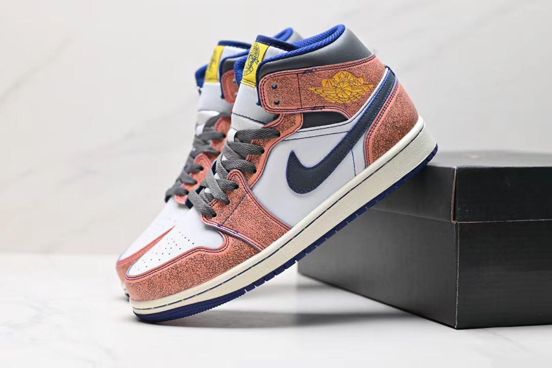 Jordan 1 mid rouge cheap