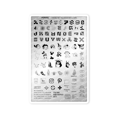 Пластина SUNNAIL Trendy SET 1 by_Provocative nails
