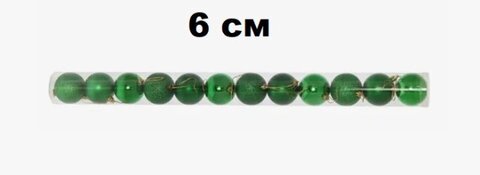 Набор шаров 6см 12шар 1цв, однотонные, глянец/искра, в тубусе зеленый