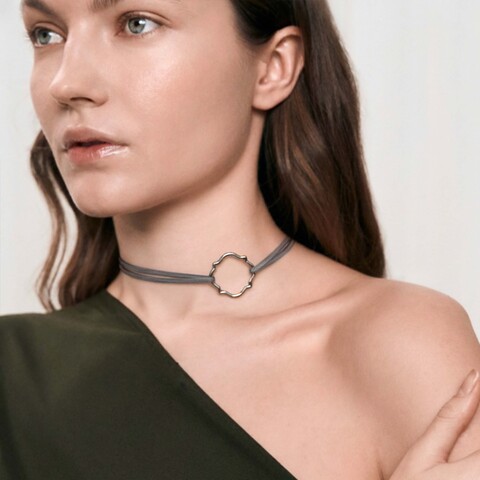 Шнурок TETRA замшевый серый