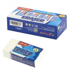 
          Ластик Yalong, синтетический каучук, прямоугольный, цвет белый, 20*43*12 мм, картонная упаковка