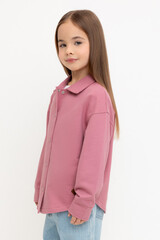 рубашка  для девочки  КР 302677/пепельная роза