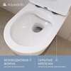 Aqueduto OVO0110 AQD OVO Унитаз подвесной 525*360 безободковый, сиденье c микролифтом, белый глянцевый