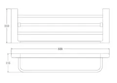 Полка для полотенец BELZ B90924, черный