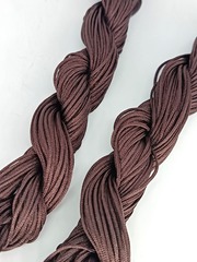 Шнур плетеный нейлон, d 1,2 мм, 10х20 м, коричневый