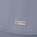 Сумка Саломея 428 гладкий серо-голубой