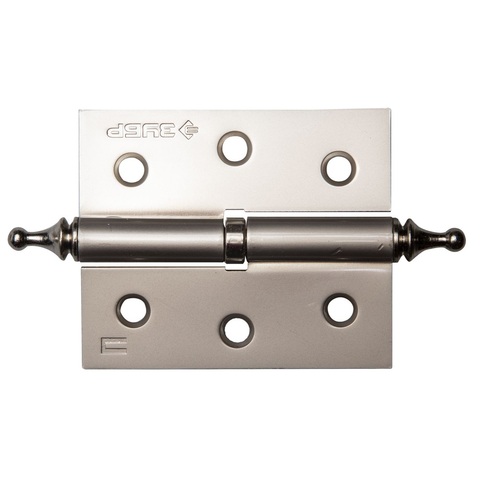 ЗУБР 75 х 63 х 2.5 мм, разъемная, левая, цвет матовый никель (PN), 2 шт, карточная петля (37605-075-4L)