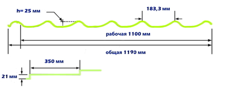 Металлочерепица желтая