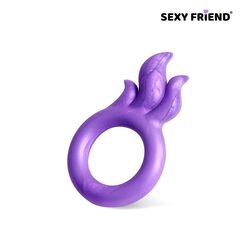 Фиолетовое эрекционное кольцо с язычками пламени - 