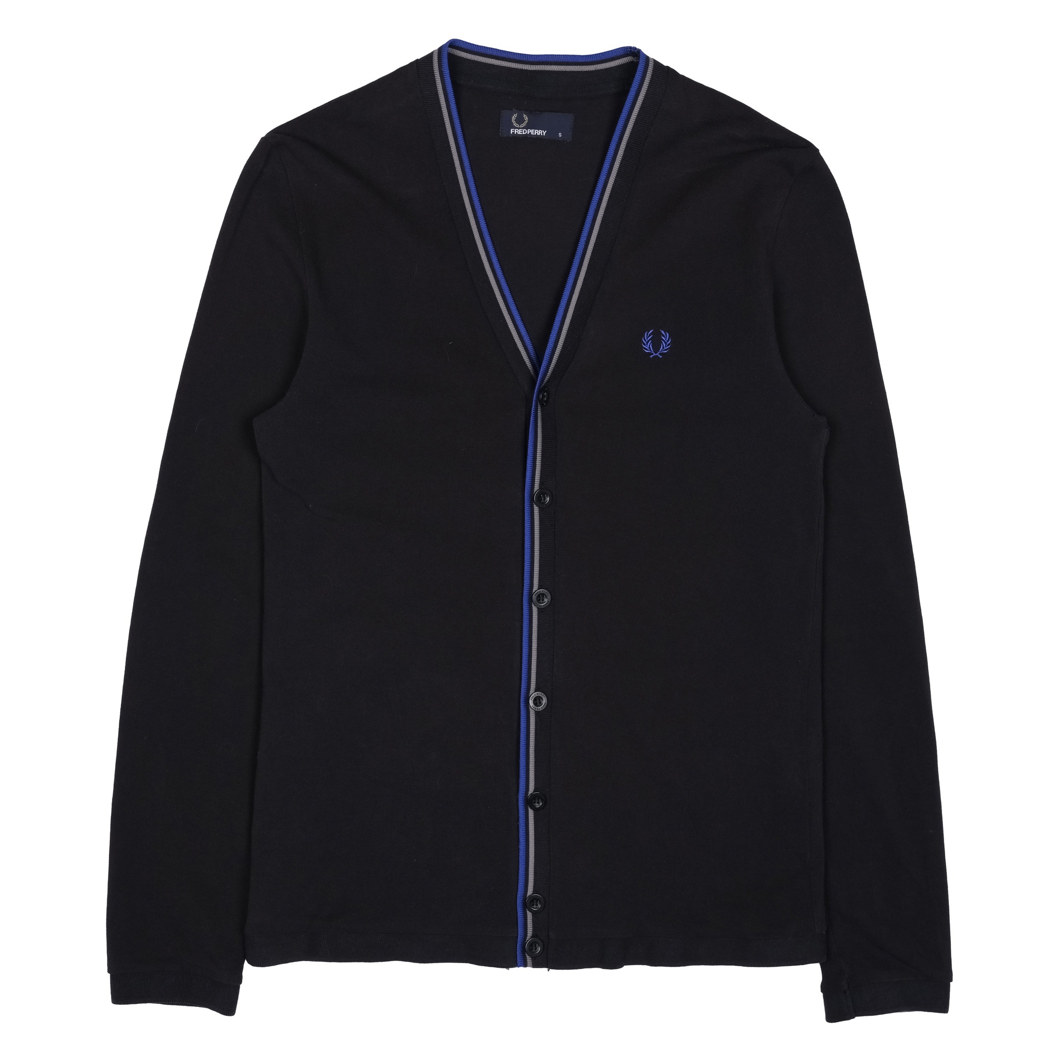 Fred perry black cardigan hotsell