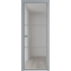 Алюминиевая дверь 3AХ серебро остеклённая