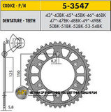 Звезда задняя ведомая Sunstar 5-3547-50BK JTR897 JTA897