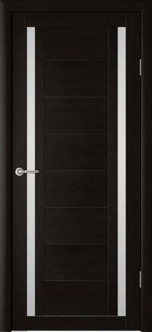 Дверь межкомнатная Альберо (Фрегат) Мегаполис Рига, цвет темный кипарис, экошпон, стекло мателюкс