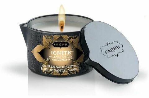 Массажная свеча Ignite Vanilla Sandalwood с ароматом ванили и сандала - 170 гр. - Kama Sutra KS10226