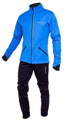 Детский утеплённый лыжный костюм Nordski Premium Blue-black