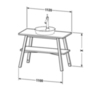 Duravit Cape Cod Раковина накладная 460х460mm , с 1 отв под смеситель, без перелива, цвет белый 2340460000