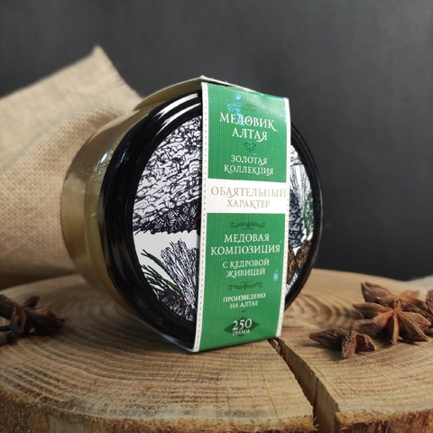Мёд алтайский с кедровой живицей "Обаятельный характер", 250 гр
