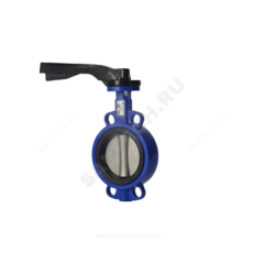 Затвор дисковый поворотный чугун 497B Ду 150 Ру16 межфл с рукояткой диск нерж манжета EPDM Zetkama 497B150C68