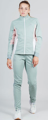Женский элитный утеплённый лыжный костюм Nordski Pro Ice Mint/Soft Pink W