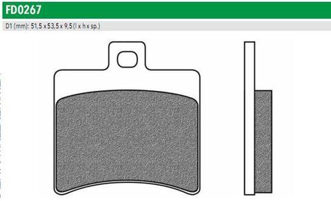 FD0267BE Тормозные колодки дисковые мото SCOOTER ELITE ORGANIC  (FDB2090)  NEWFREN