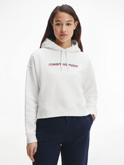 Женская толстовка Tommy Hilfiger Regular Graphic Hood - ecru